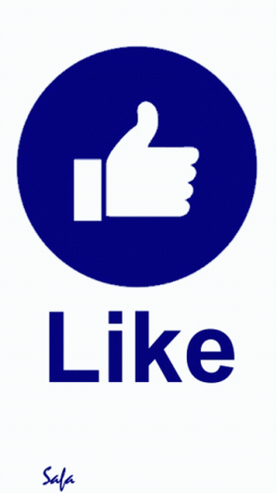 Blue Circle Thumbs Up Saying Like GIF