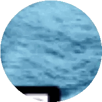 Blue Circle With Black Frame Sticker