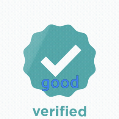 Blue Circle With Check Mark And Verified GIF