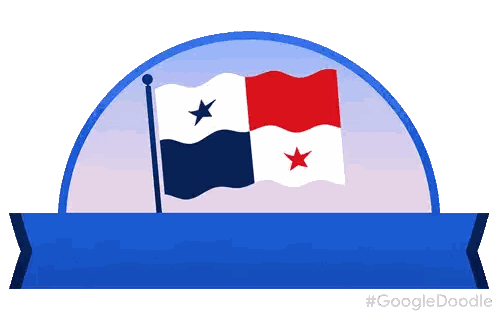 Blue Circle With Flag Inside #Googledoodle Sticker