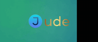 Blue Circle With Gold Letters Jude GIF