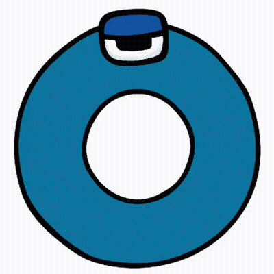 Blue Circle With Hole GIF