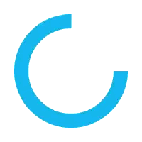 Blue Circle With White Border Sticker