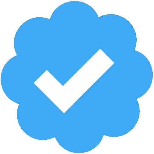 Blue Circle With White Check Mark Sticker