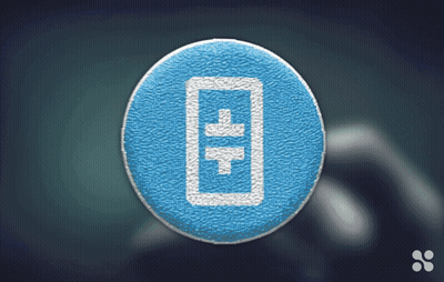 Blue Circle With White Icon GIF