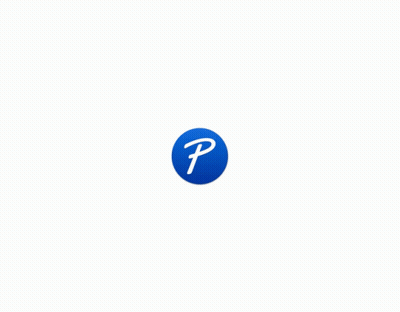 Blue Circle With White Letter P