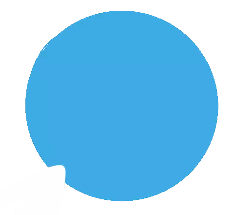 Blue Circle With White Triangle Sticker