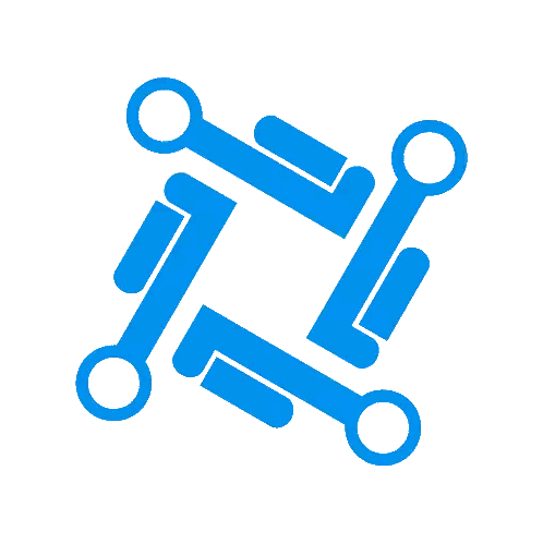 Blue Circuit Icon Sticker
