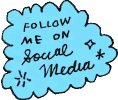 Blue Cloud Follow Me On Social Media Sticker