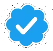 Blue Cloud With Check Mark Sticker