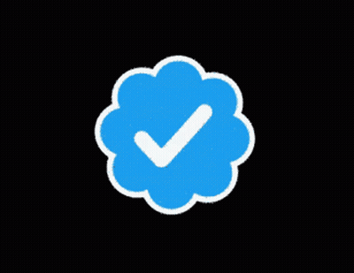 Blue Cloud With White Check Mark GIF