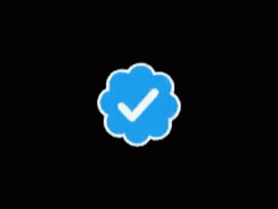Blue Cloud With White Check Mark GIF