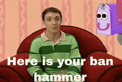 Blue Clus Ban Hammer Time GIF
