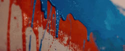 Blue Color Dripping Painting GIF