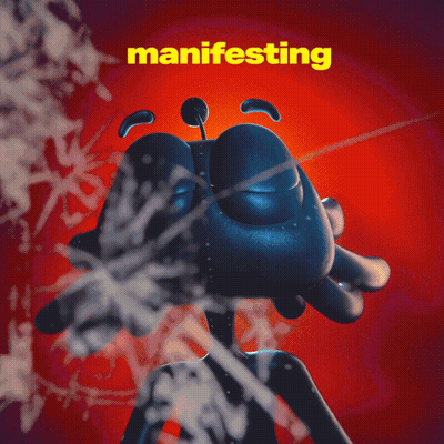 Blue Crab Manifesting Poster GIF