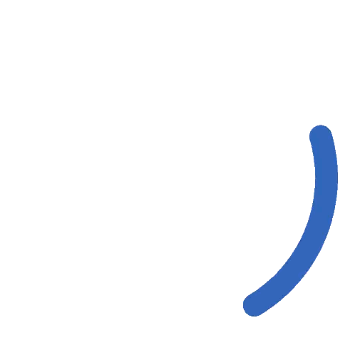 Blue Curve Smiley Face Sticker