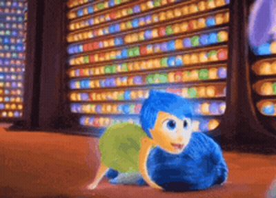 Blue Dinosaur Lying Next To Food GIF