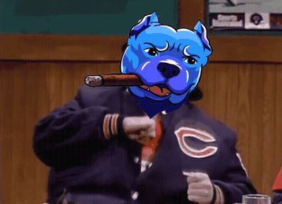 Blue Dog With Cigar GIF