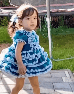 Blue Dress Baby Girl GIF