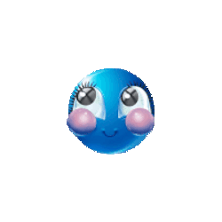 Blue Emoji Blue Blush Sticker GIF