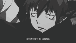 Blue Exorcist I Don't Like To Be Ignored GIF