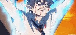 Blue Exorcist Rin Okumura Blood Splatter GIF