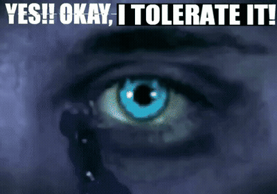 Blue Eye Saying Yes Okay I Tolerate It GIF
