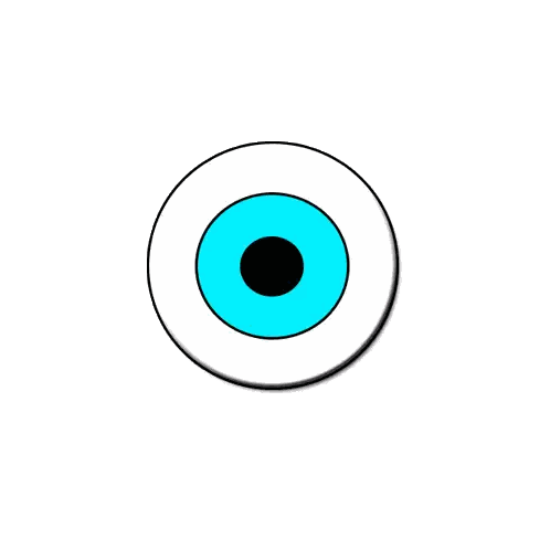 Blue Eye With Black Center Sticker