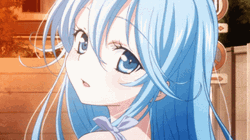 Blue Eyed Anime Girl Erio Towa Cute Smile GIF