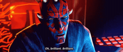 Blue Face Horned Man Saying Oh Brilliant GIF