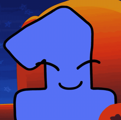 Blue Face Object GIF