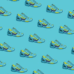 Blue Fashion Cartoon Shoes GIF