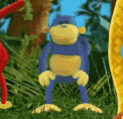 Blue Fat Monkey Dancing GIF