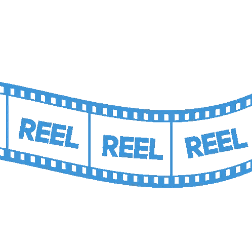 Blue Film Reel Strip Sticker