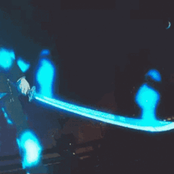 Blue Fire Flame Katana GIF