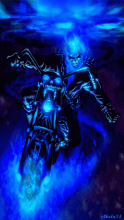 Blue Fire Ghost Rider GIF