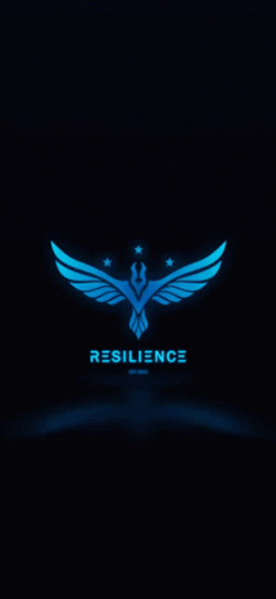 Blue Fire Wings Logo GIF