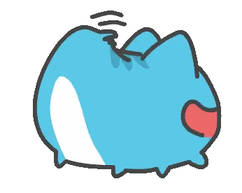 Blue Fish With Red Tongue GIF