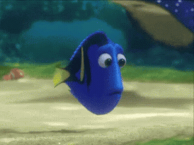 Blue Fish With Yellow Tail Swimming GIF
