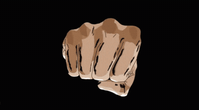 Blue Fist Surrounded By Black Lines GIF