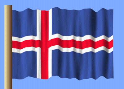 Blue Flag With Red White Blue Stripes Waving GIF