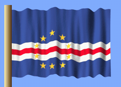 Blue Flag With Red White Yellow Stripes And Stars GIF