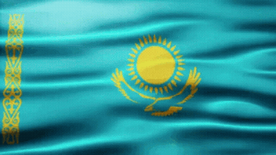 Blue Flag With Yellow Sun And Bird GIF