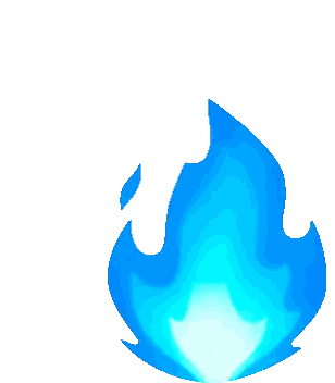Blue Flame Sticker