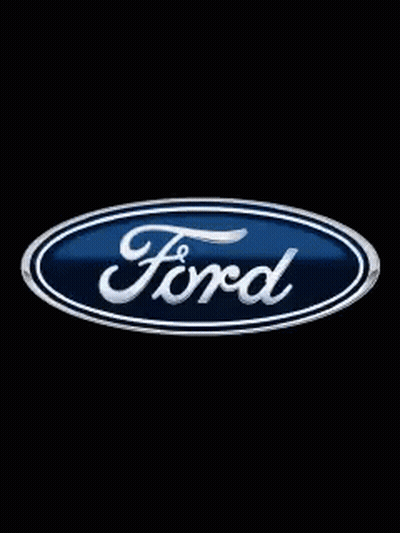 Blue Ford Logo On Black Background GIF