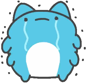 Blue Frog Crying Tears Sticker