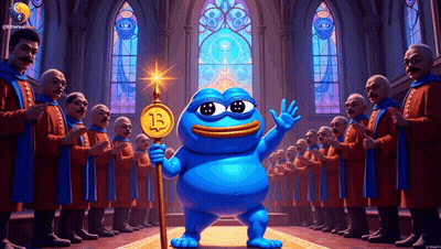 Blue Frog Holding Gold Coin With 13 GIF