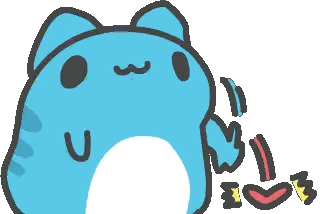 Blue Frog With Heart On Face Sticker