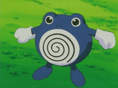 Blue Frog With Swirl GIF