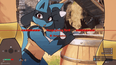 Blue Furry Character Saggyberry Raid GIF
